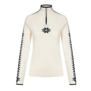 DALE OF NORWAY Geilo Sweater Merino Wool Nordic Half Zip in Cream Women’s Medium